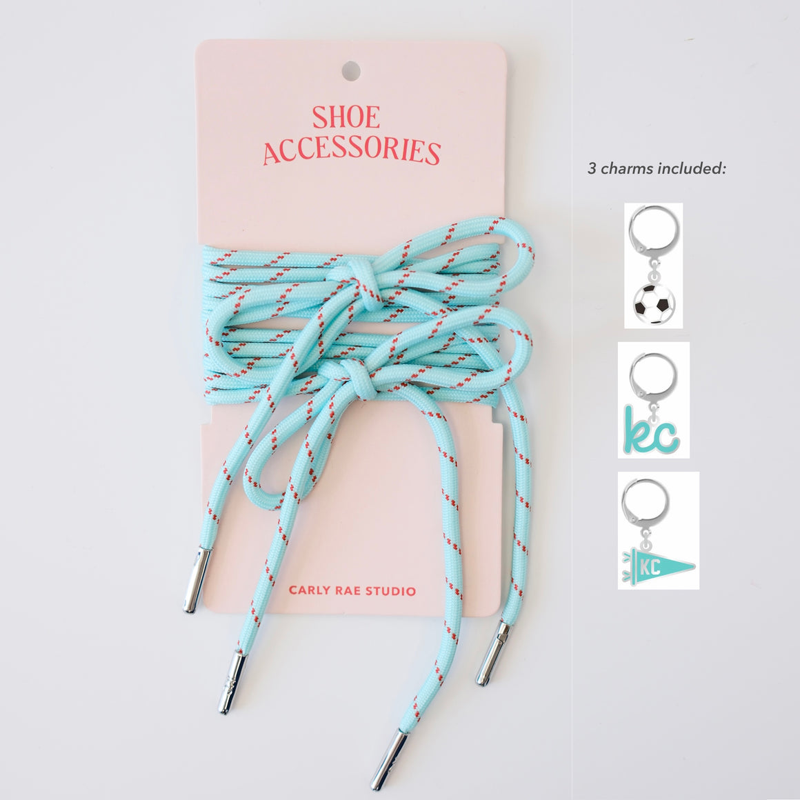 Shoe Charm & Laces Set - Teal