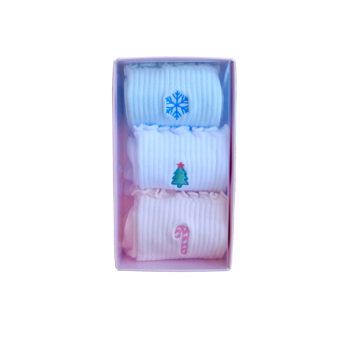 Holiday Ruffle Sock Set - 3 Pairs of Socks