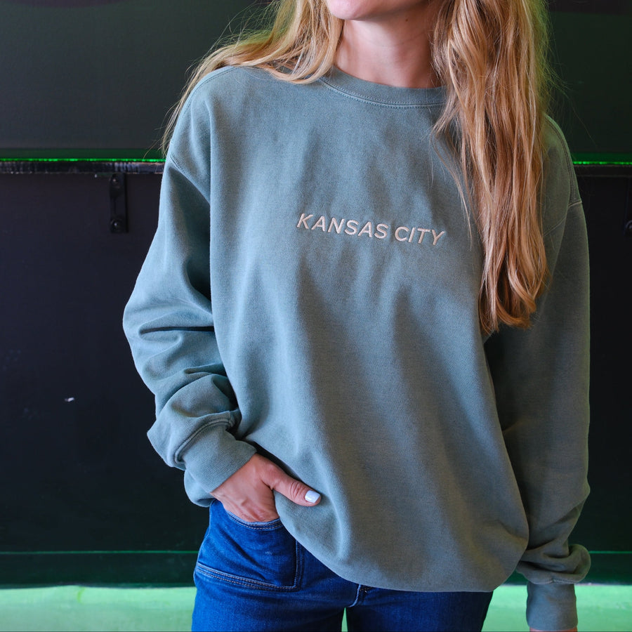 Kansas City Embroidered Sweatshirt - Green