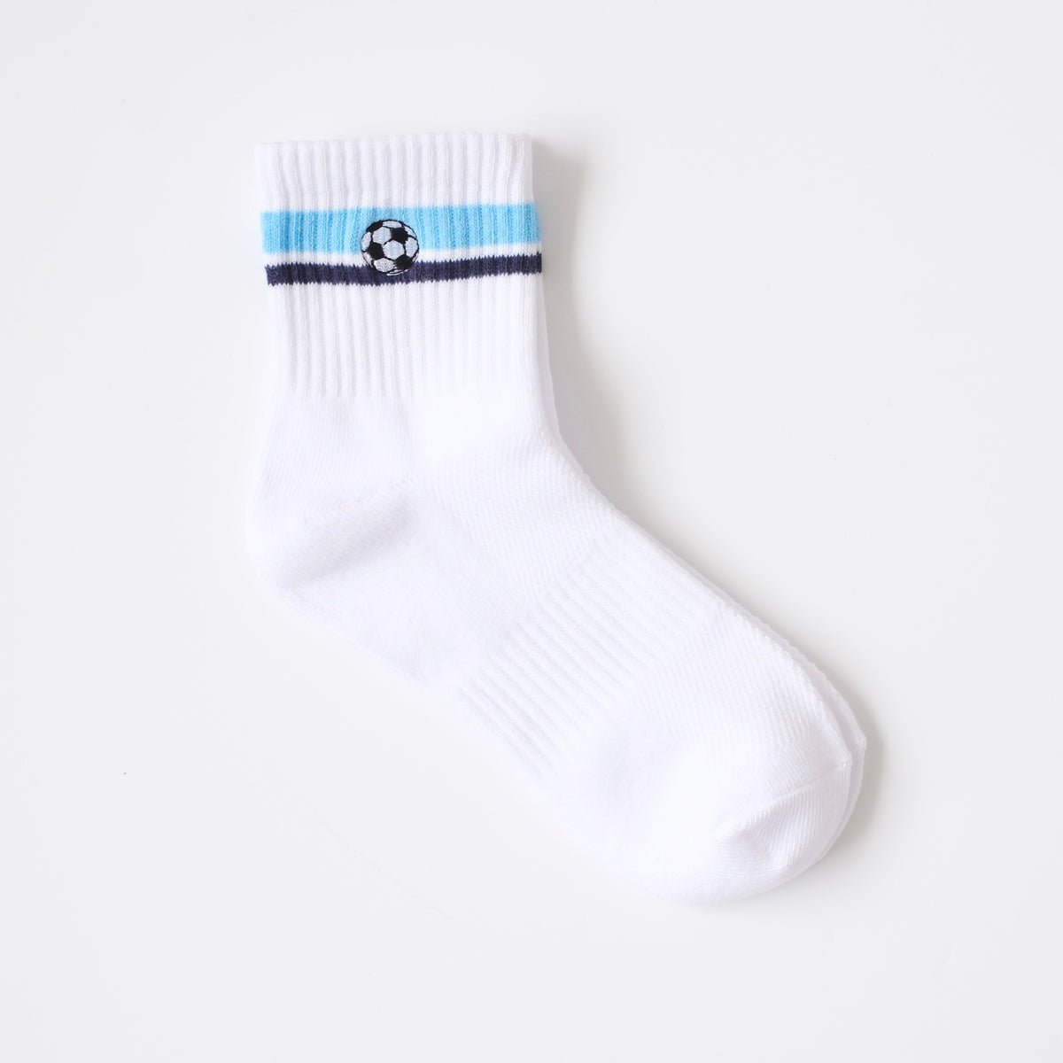 Soccer Crew Socks - Blue & Navy Stripes