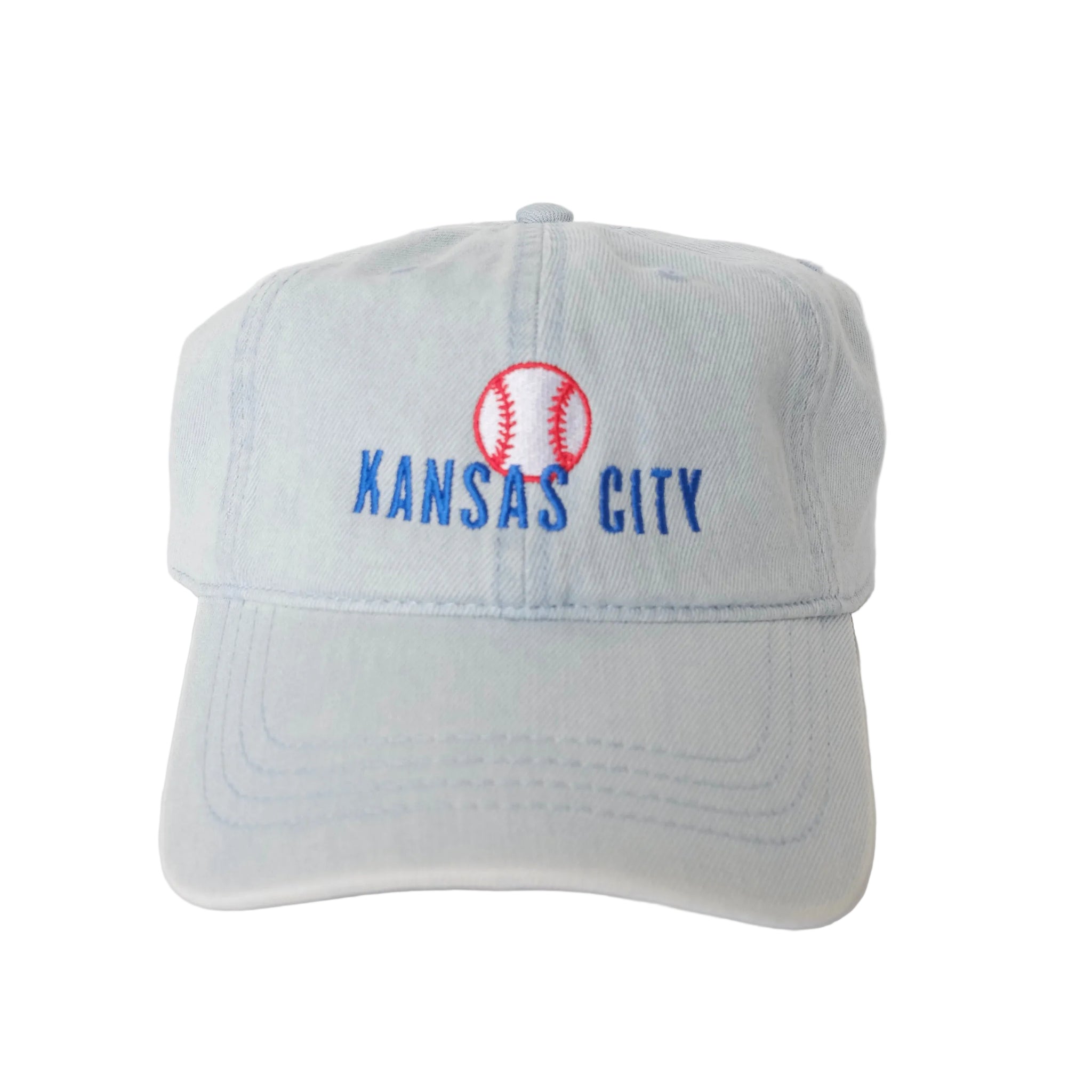 Kansas City Baseball Hat - Light Denim