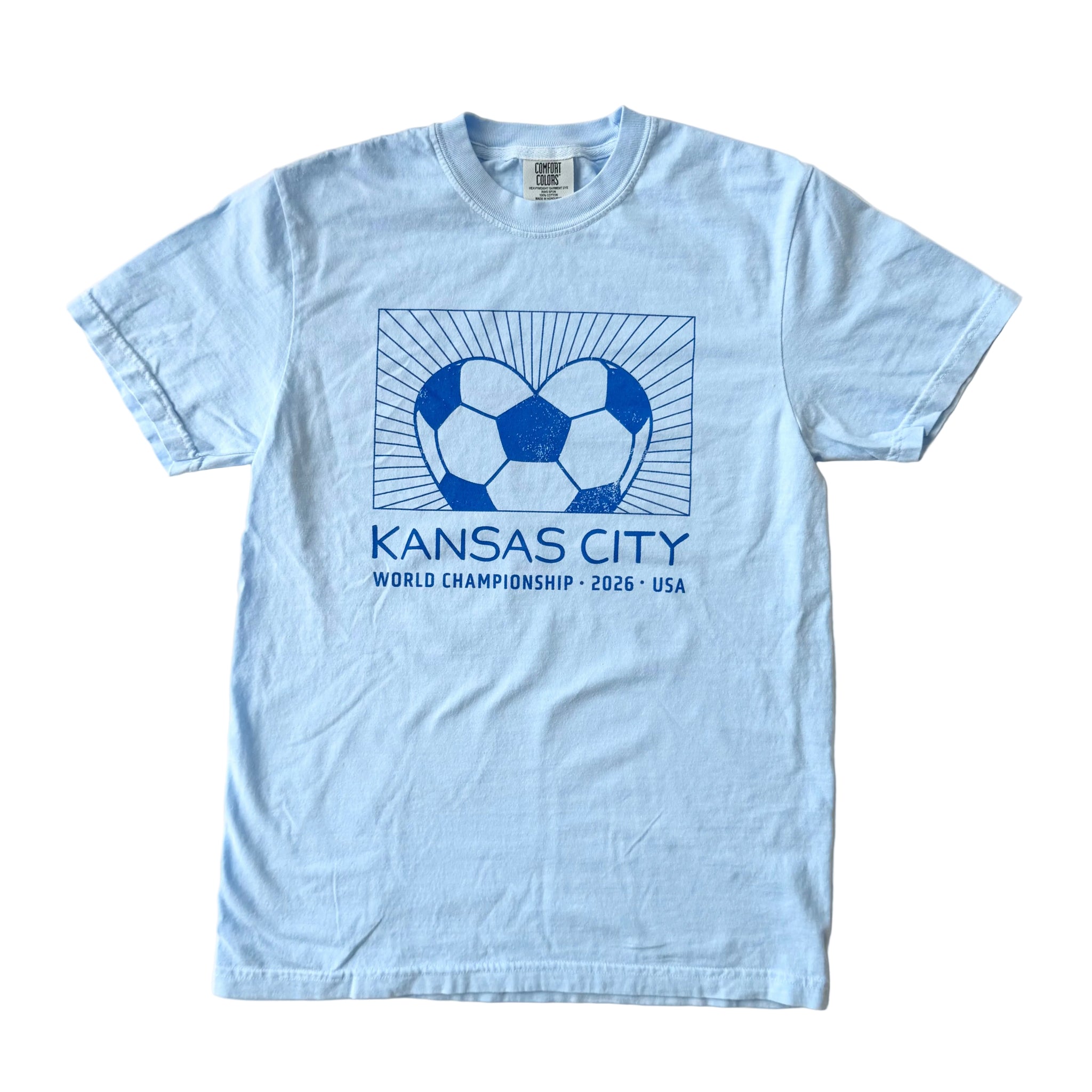 Soccer World Championship Tee - Blue with Dark Blue