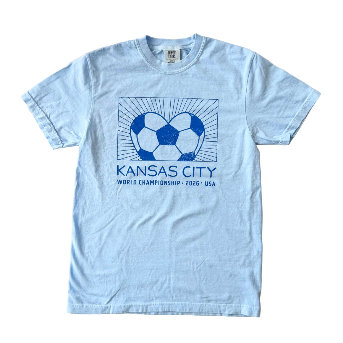 Soccer World Championship Tee - Blue with Dark Blue