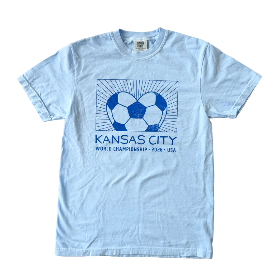 Soccer World Championship Tee - Blue with Dark Blue