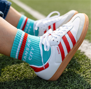 Kansas City Crew Socks - Teal with White & Red