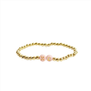 Gold Pink KC Bracelet