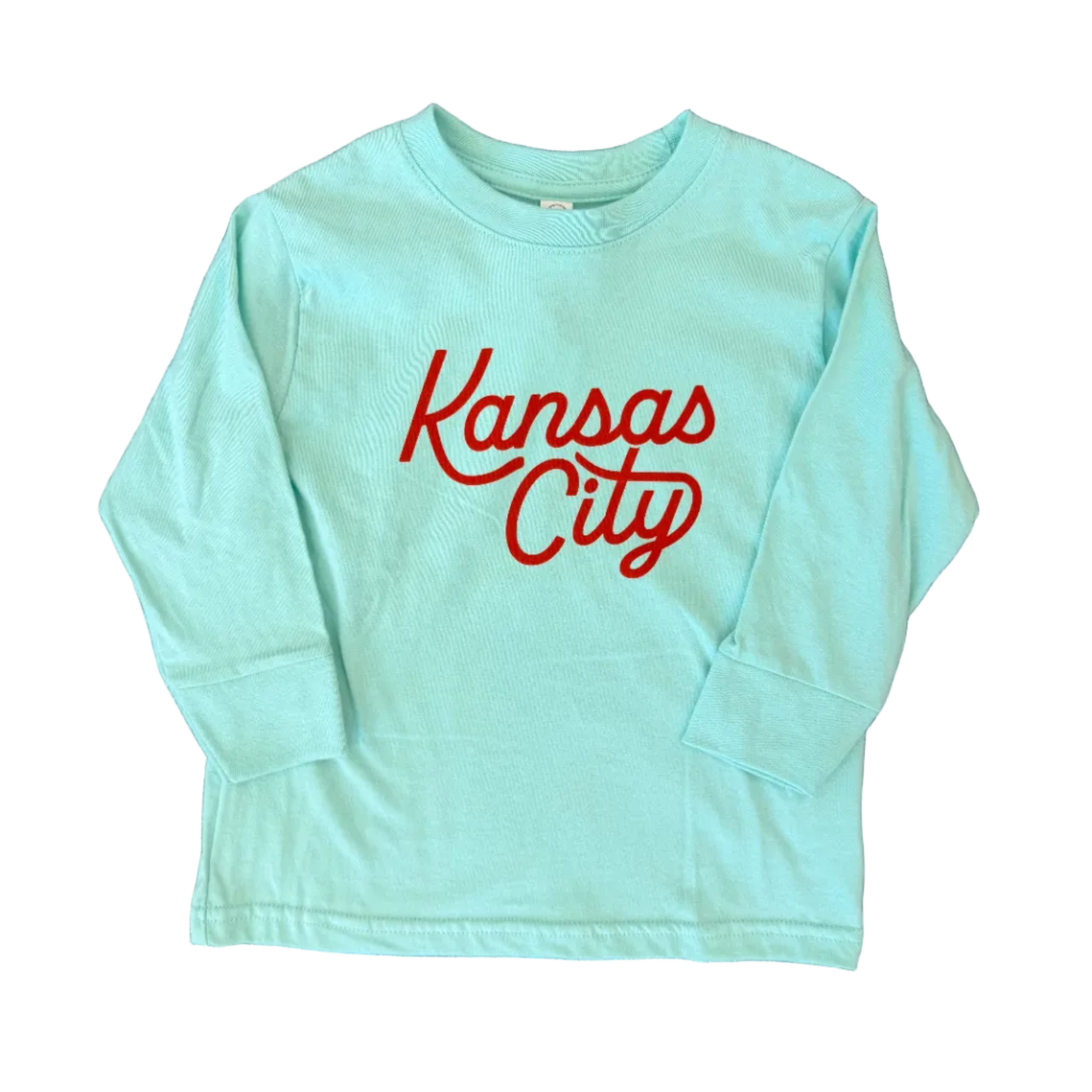 Kansas City Script Long Sleeve - Youth - Teal