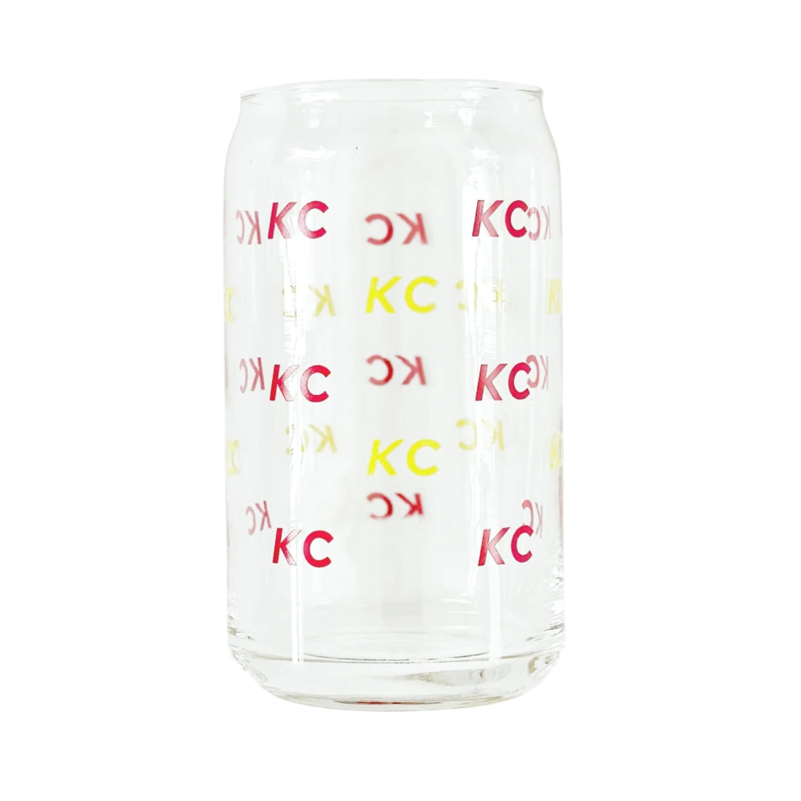 KC Beer Glass - Red & Yellow