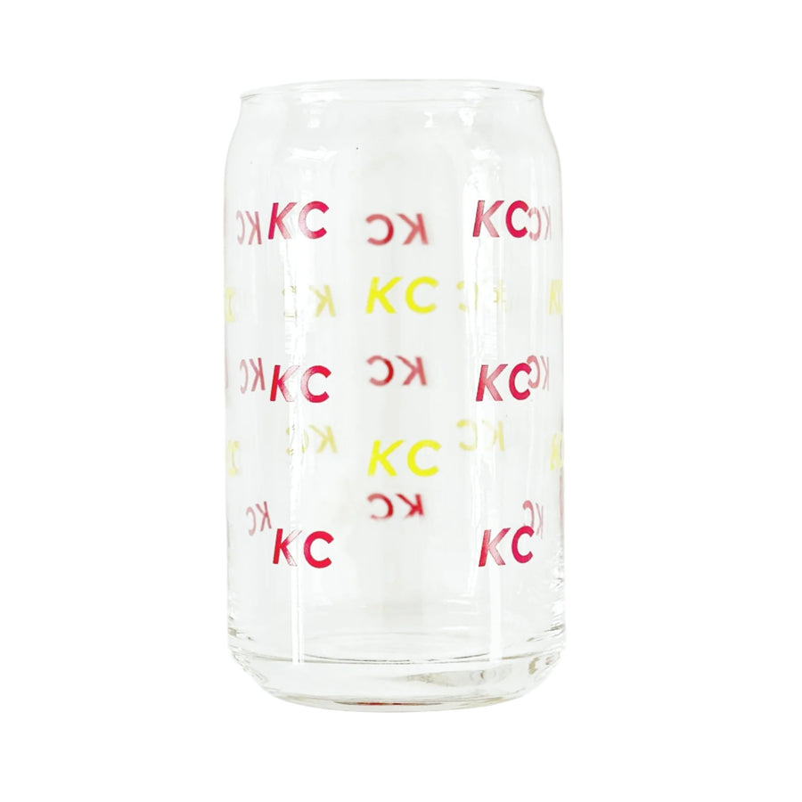 KC Beer Glass - Red & Yellow