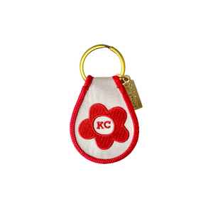 Keychain Tab - Red KC Flower