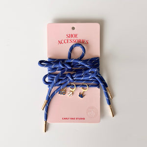 Shoe Charm & Laces Set - Blue