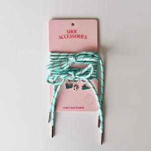 Shoe Charm & Laces Set - Teal