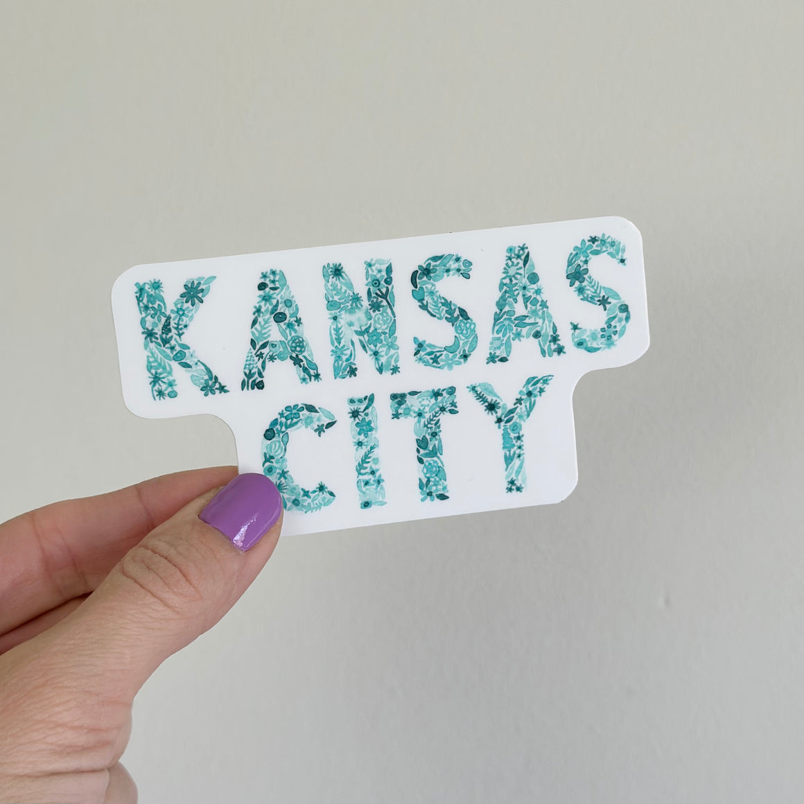 Kansas City Floral Teal Sticker