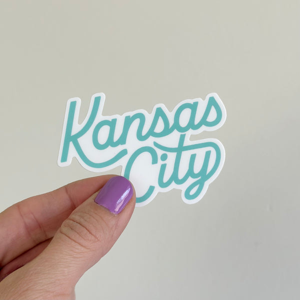 Kansas City Teal Sticker - Carly Rae Studio