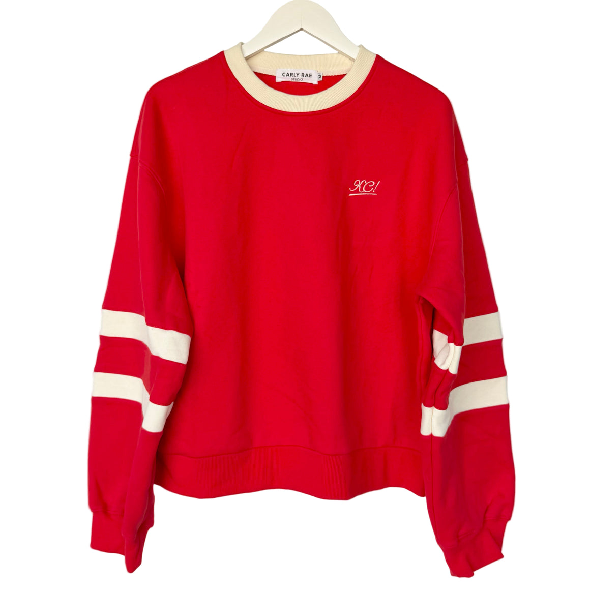 Varsity Sweatshirt - Red w/ Ivory - KC!