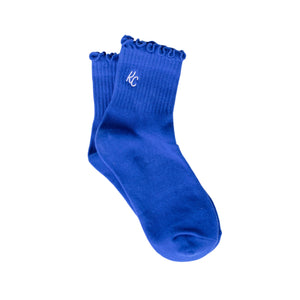 Kansas City Ruffle Socks - Royal Blue