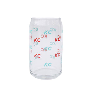 KC Beer Glass - Red & Teal