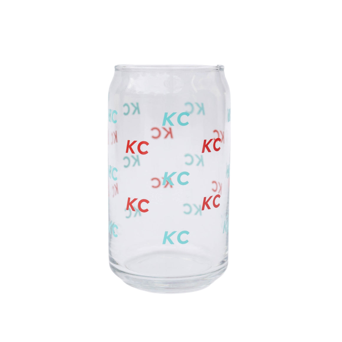 KC Beer Glass - Red & Teal