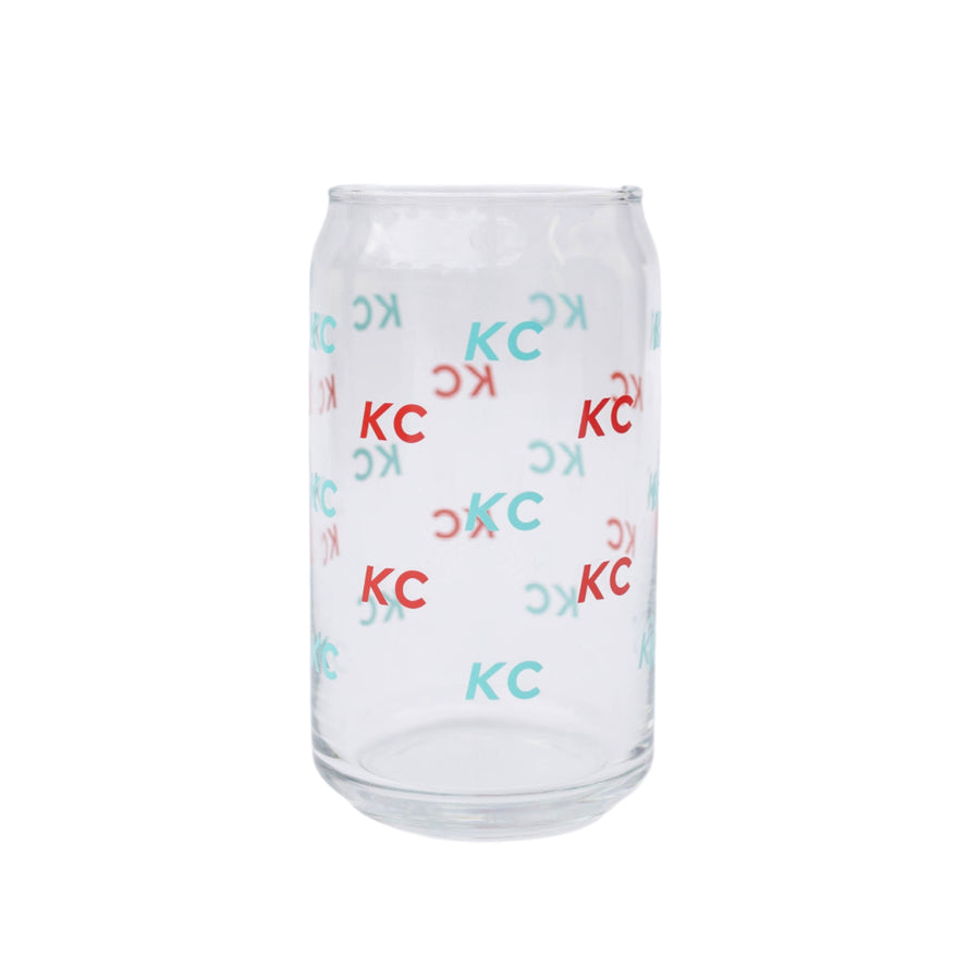 KC Beer Glass - Red & Teal