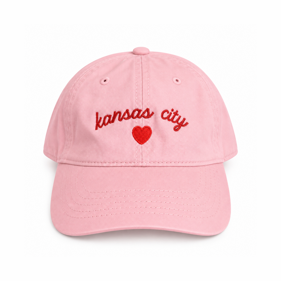 KC Cursive Hat Pink - YOUTH