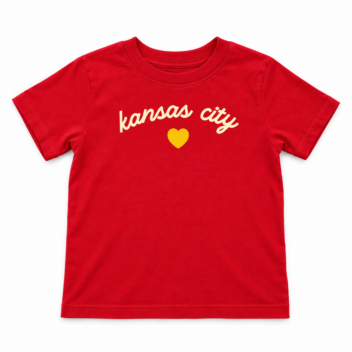 Kansas City Heart Tee - Red w/ Yellow - Toddler