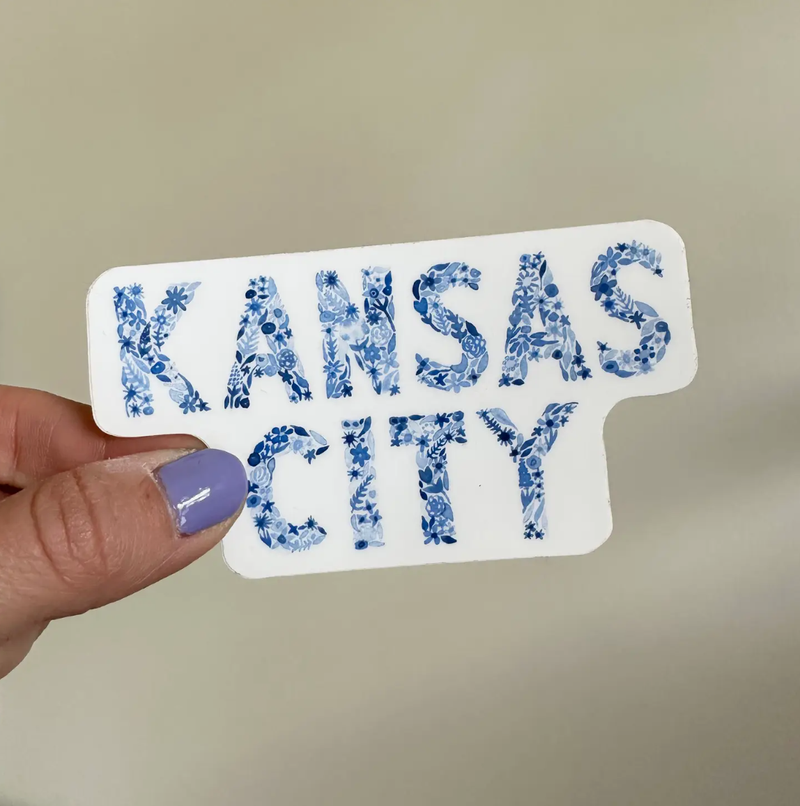 Kansas City Floral Blue Sticker