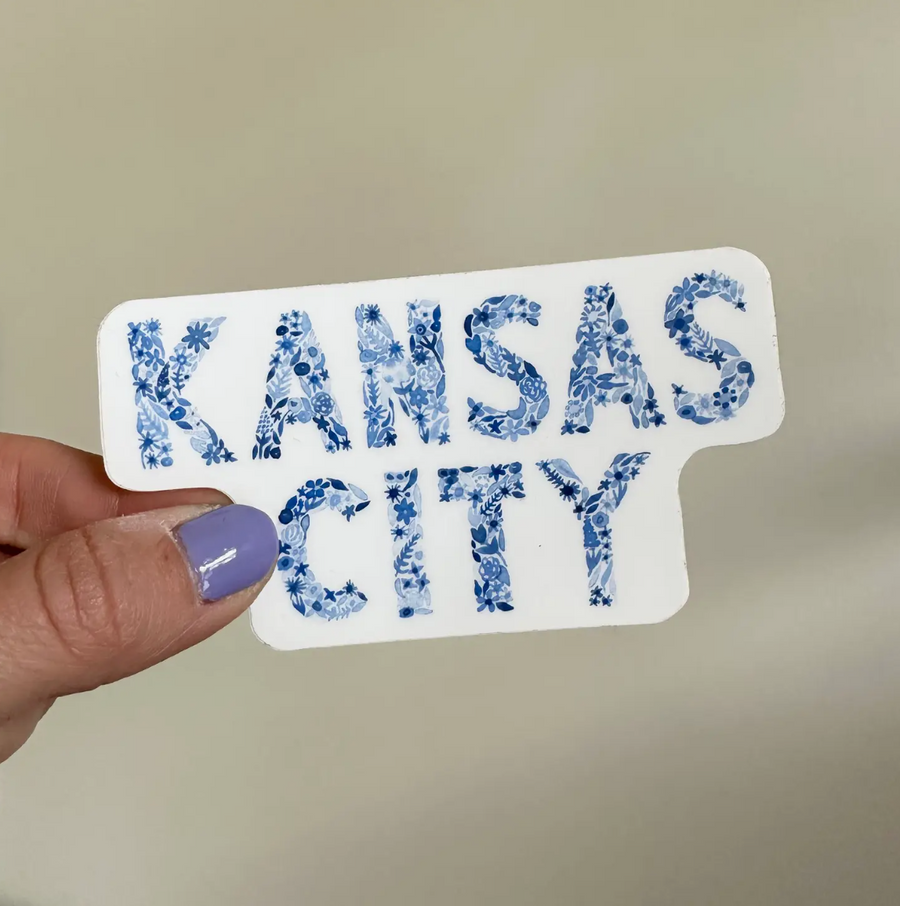 Kansas City Floral Blue Sticker