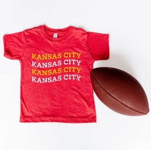Kansas City Kids Wavy Tee - Red