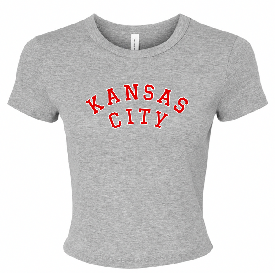 Kansas City Sporty Baby Tee  - Grey