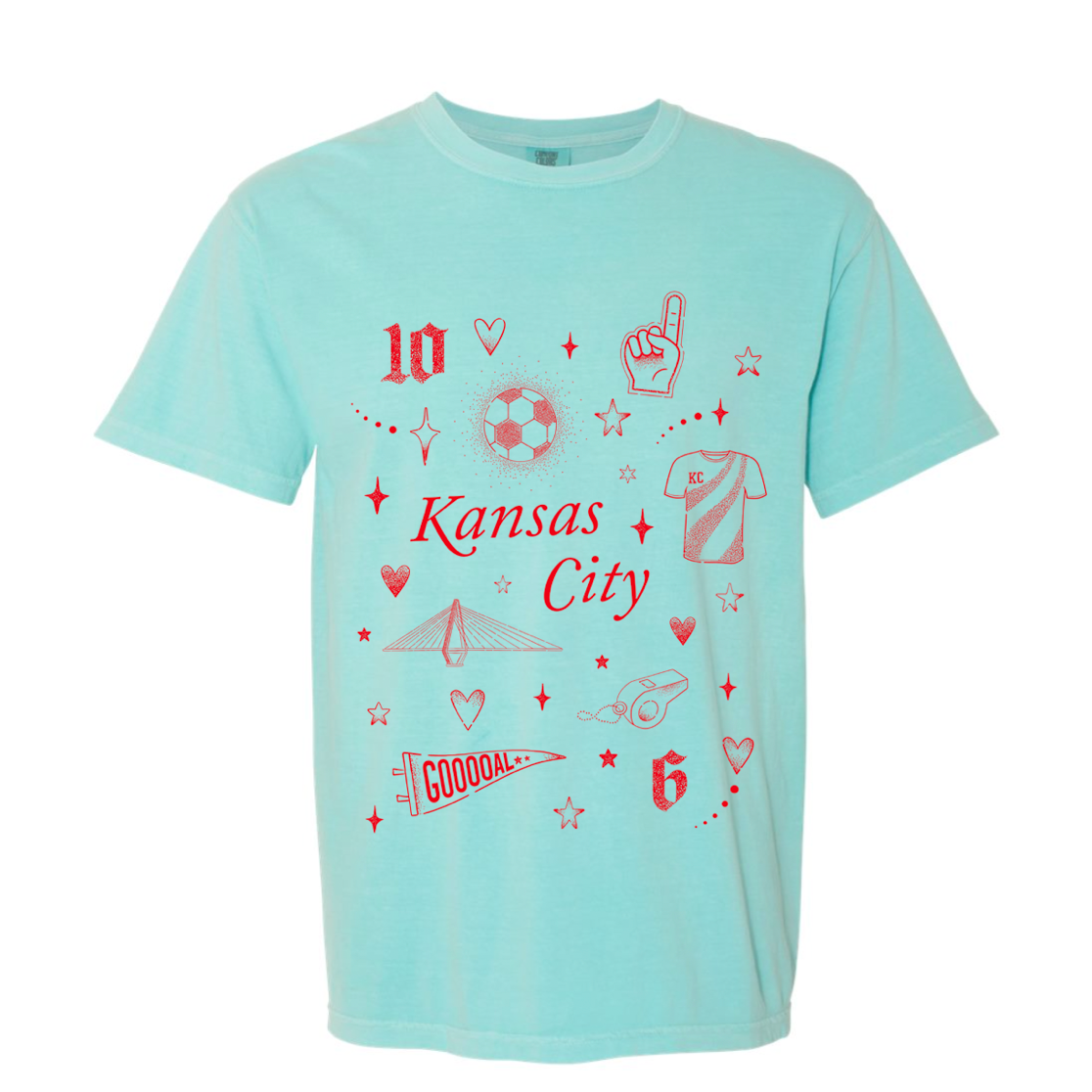 Kansas City Soccer Vibes - Teal