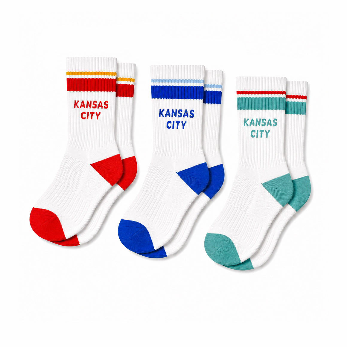 Kansas City Crew Socks - Set of 3