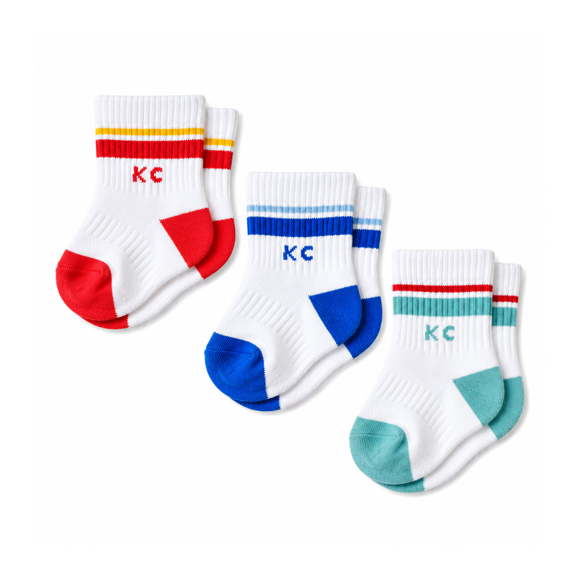 Baby Kansas City Crew Socks - Set of 3