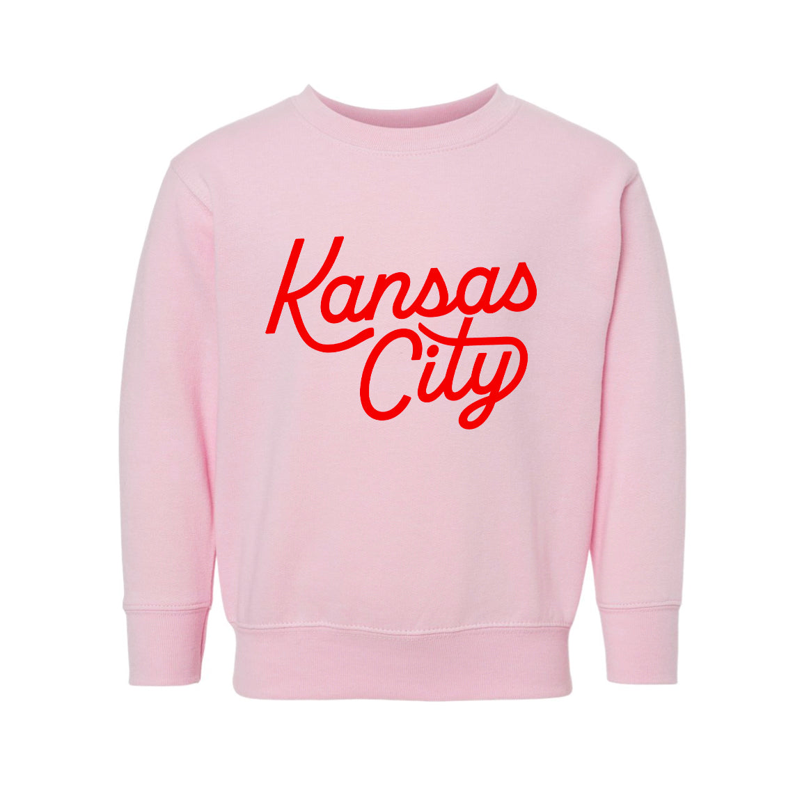 Kansas City Script Sweatshirt - Youth - Pink