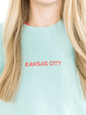 Kansas City Embroidered Sweatshirt - Teal