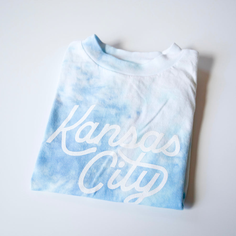 Kansas City Script Tee - Toddler - Blue Tie Dye