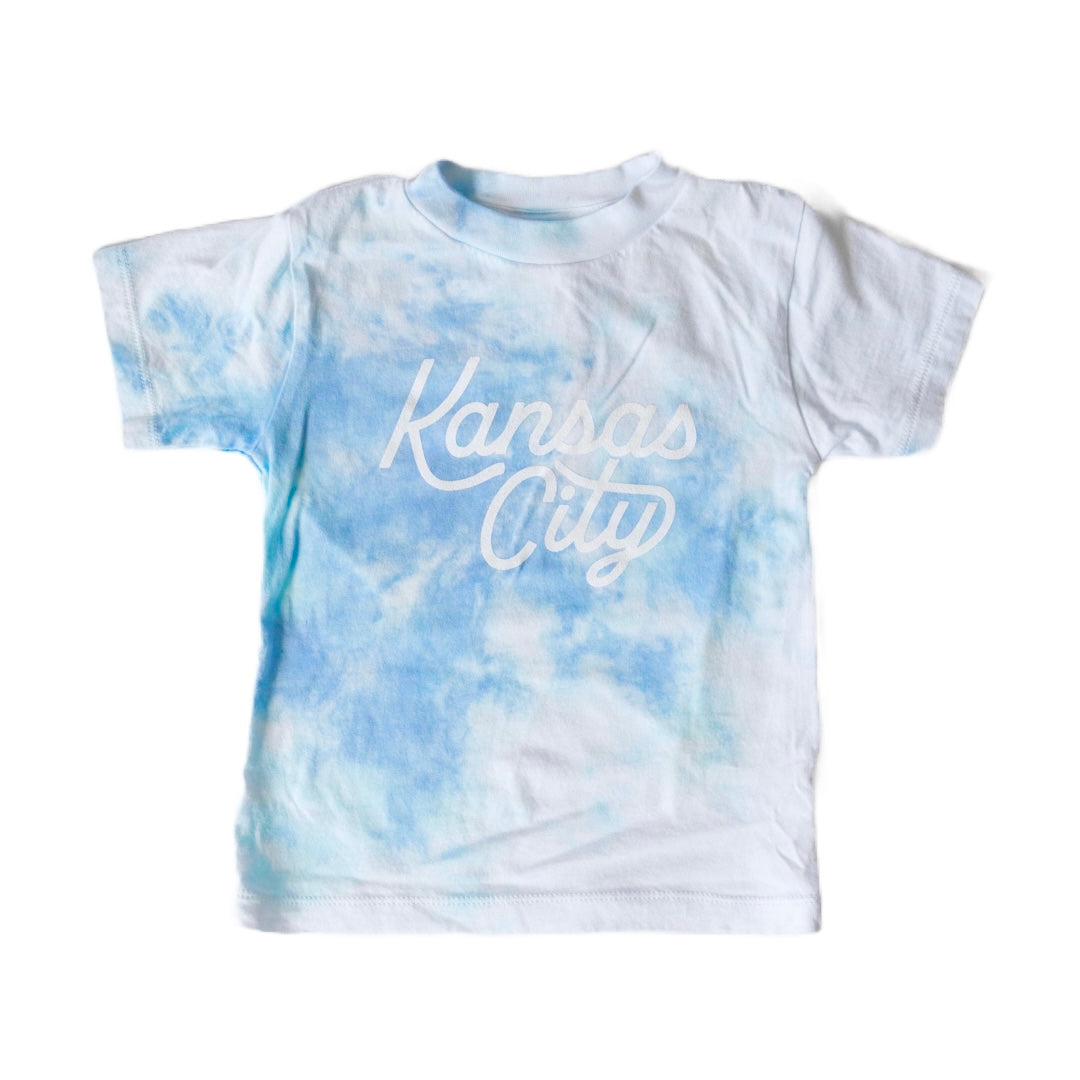 Kansas City Script Tee - Toddler - Blue Tie Dye