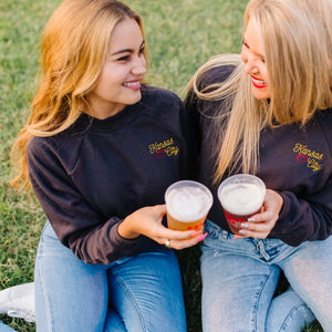 Kansas City Embroidered Crop Sweatshirt - Charcoal