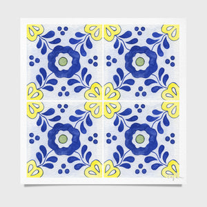 Tile #3 Pattern Watercolor Print