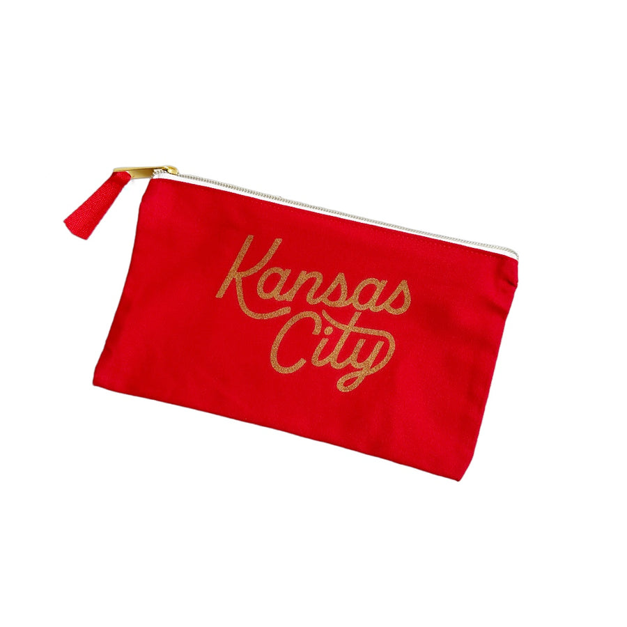 Kansas City Script Pouch in Red