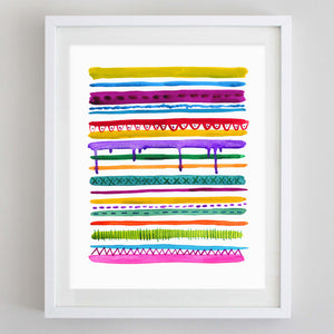 Abstract Color Watercolor Print