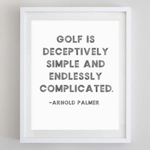 Golf Quote Watercolor Print