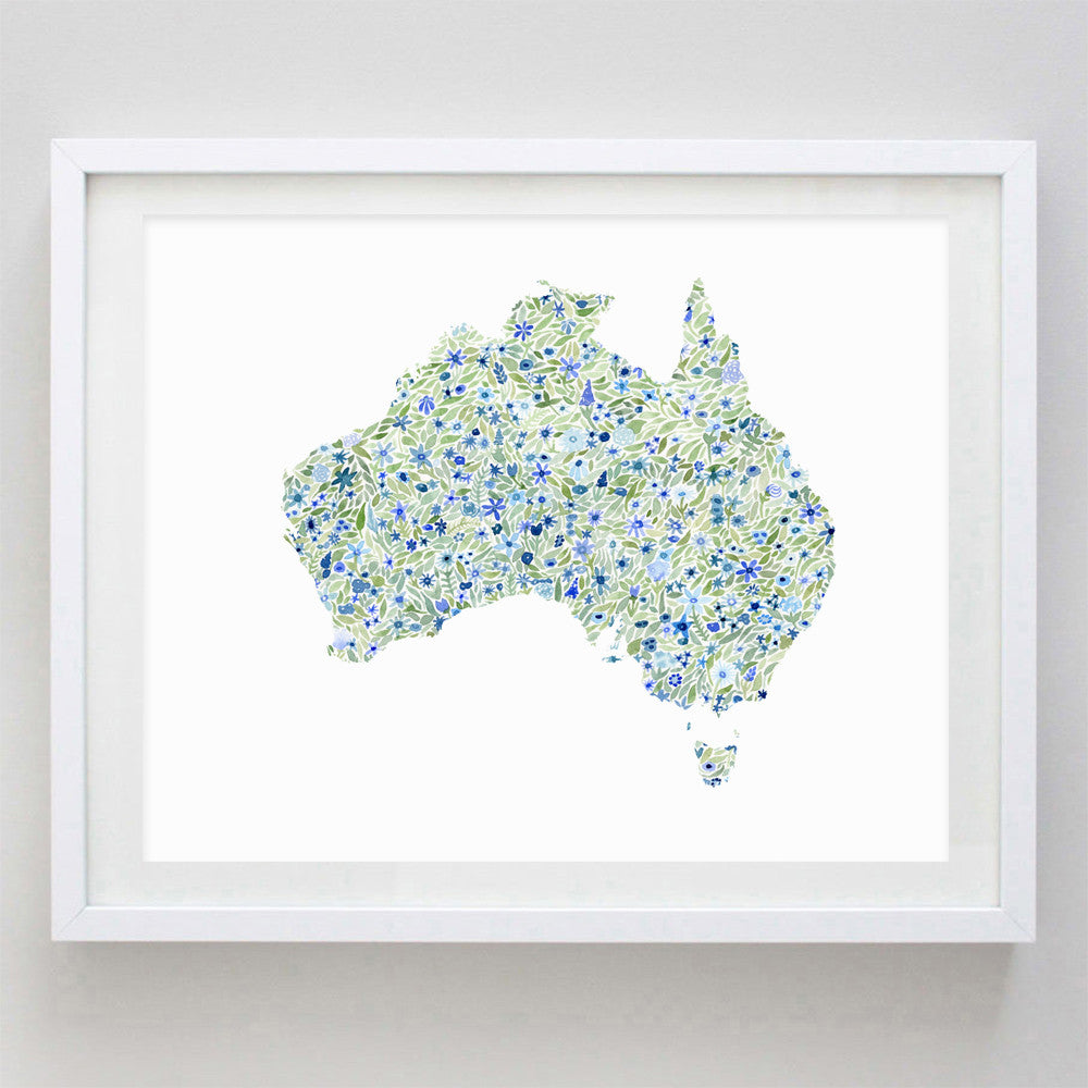art print - australia floral watercolor print - carly rae studio