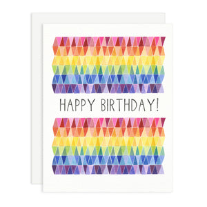 Happy Birthday Triangles Greeting Card