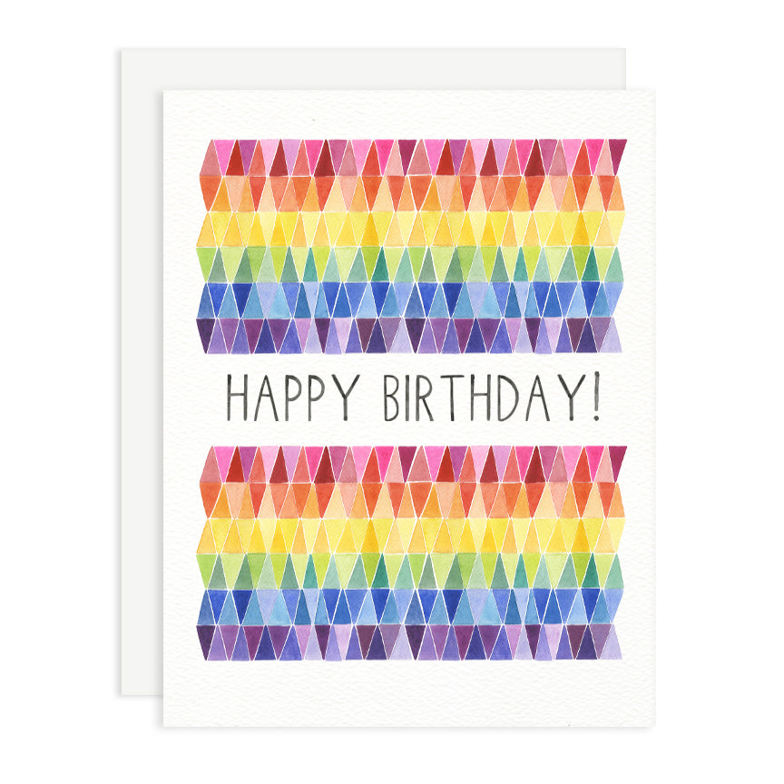 Happy Birthday Triangles Greeting Card