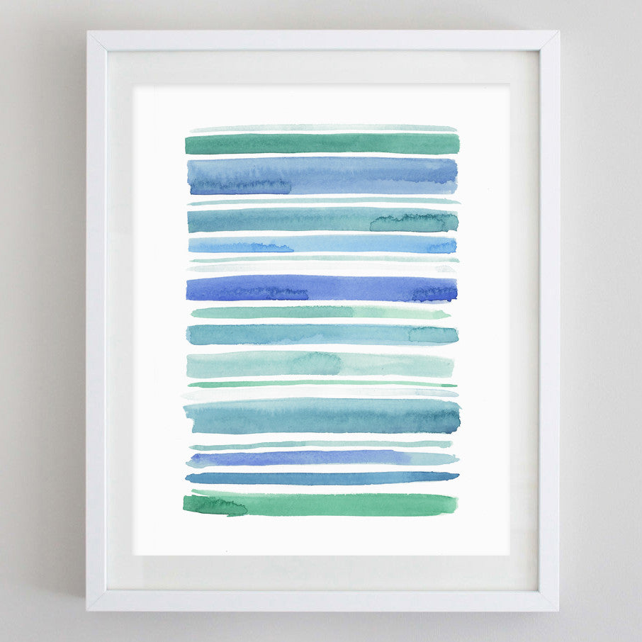 Stripes Watercolor Print