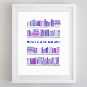 Books Are Magic Watercolor Print