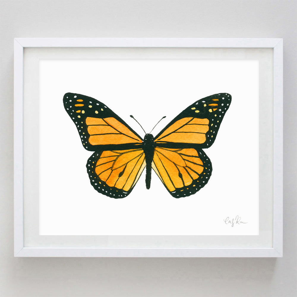 Monarch Butterfly Watercolor Print - Carly Rae Studio