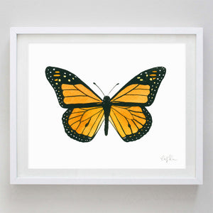 Monarch Butterfly Watercolor Print
