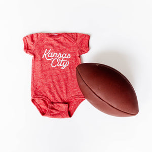 Kansas City Script Onesie - Red