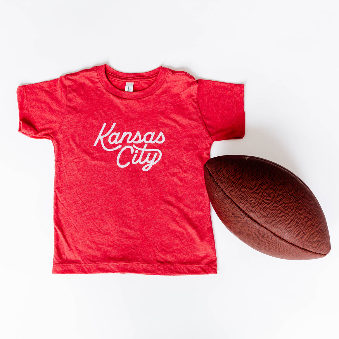 Kansas City Kids Script Tee - Red